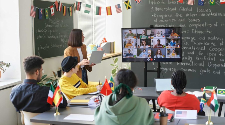 Online Conference in School Classroom education